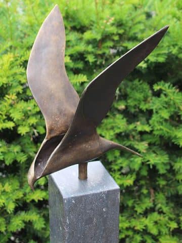 Adler Bronze inkl. Hartstein Säule 12x12x100 cm