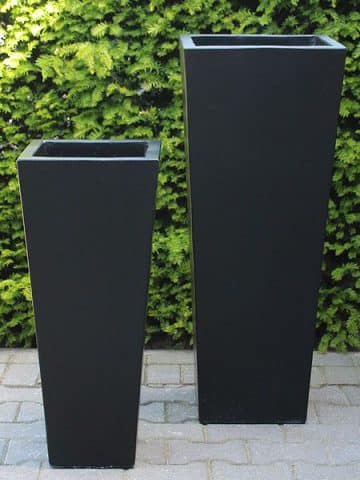 Satz leichtbeton Pflanzkübel schwarz