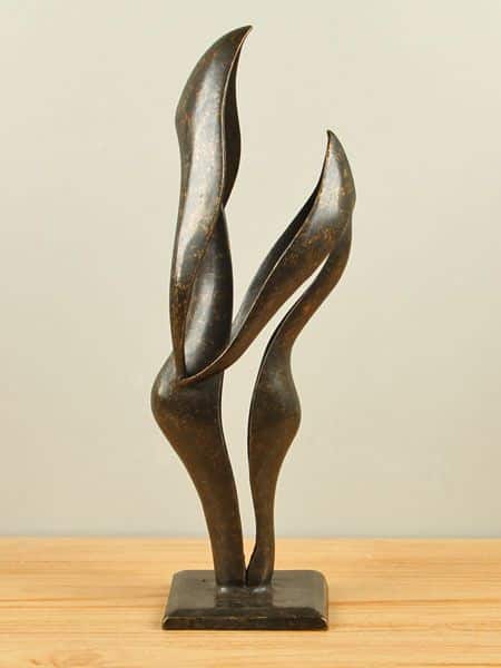 Ontdooien, ontdooien, vorst ontdooien Ongemak helaas Bronzen beeld Abstract Duo, 45 cm - Beeldenmarkt