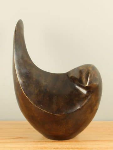 Bronze Dekoration Vogel Abstrakt 29 cm