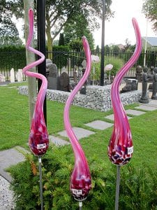Gartenstecker aus Glas