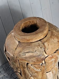 Vase aus Teakholz 100 cm. YA-17
