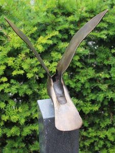 Adler Bronze inkl. Hartstein Säule 12*12*100 cm verwendet als Urne