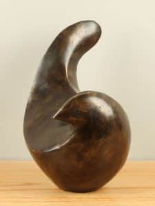 Bronze Dekoration Vogel Abstrakt 29 cm