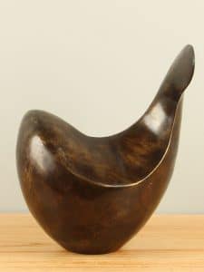 Bronze Dekoration Vogel Abstrakt 29 cm