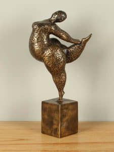 Dekofigur Dame Ballett Bronze