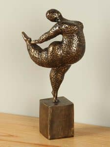 Dekofigur Dame Ballett Bronze