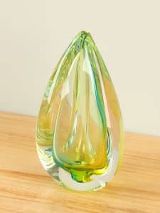 Glasskulptur Kristal lime