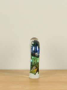 Herz Glas grün/blau/gelb 12 cm.