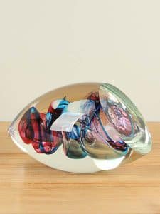 Figur Kristall blau/rosa