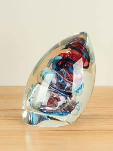 Figur Kristall blau/rosa