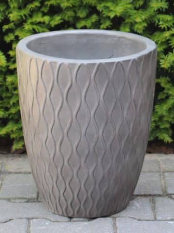 Leichtbeton Pflanzgefäß 30*26 cm. anthrazitfarbe