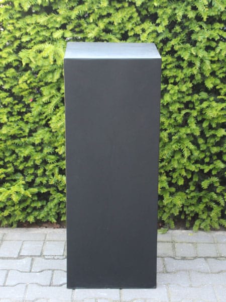 Sokkel zwart, light cement 38*38*100 cm