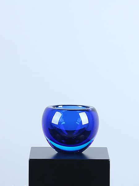 Blauw rond vaasje GLS2720