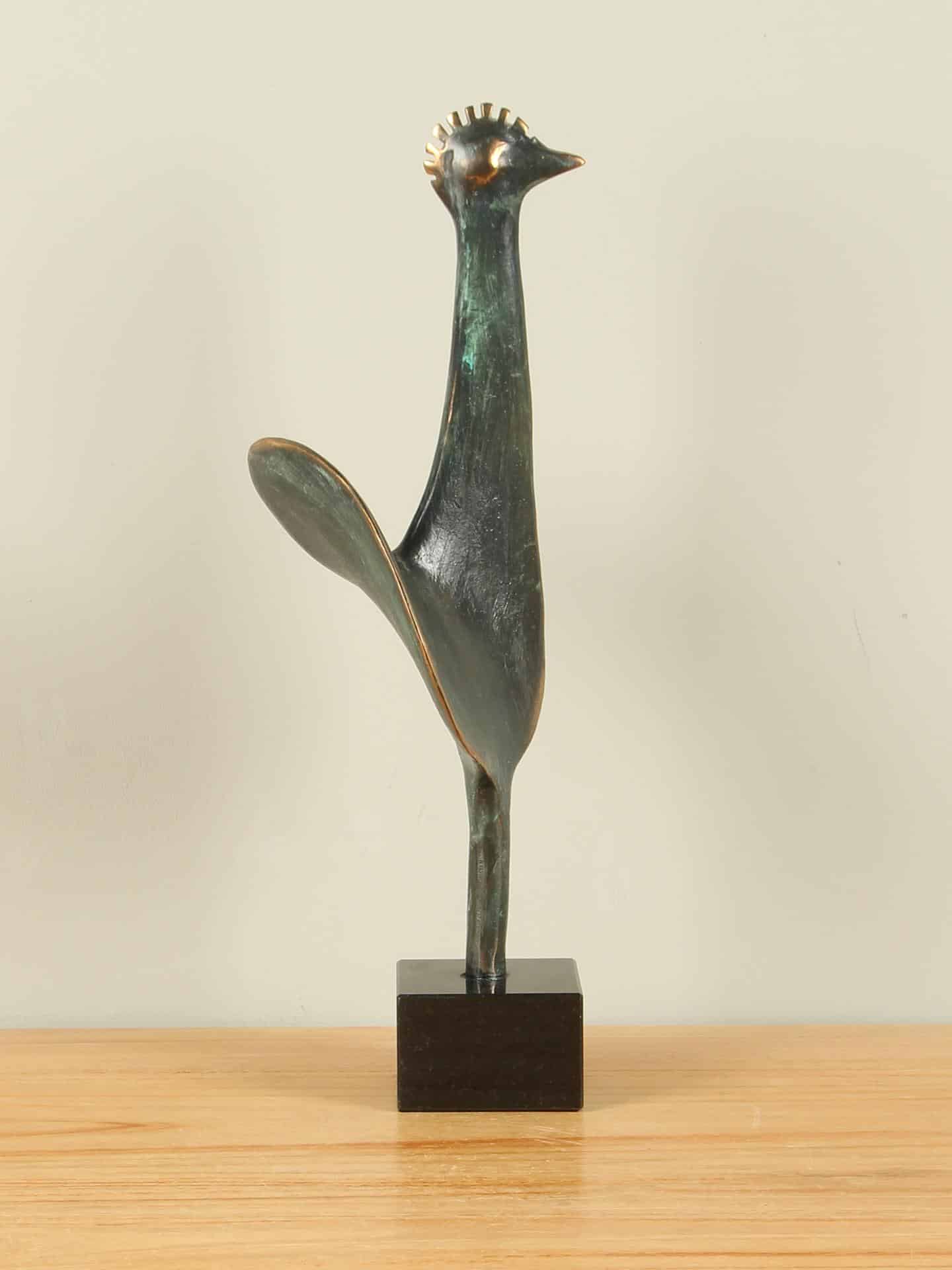 Ornament brons Vogel, 38 cm.