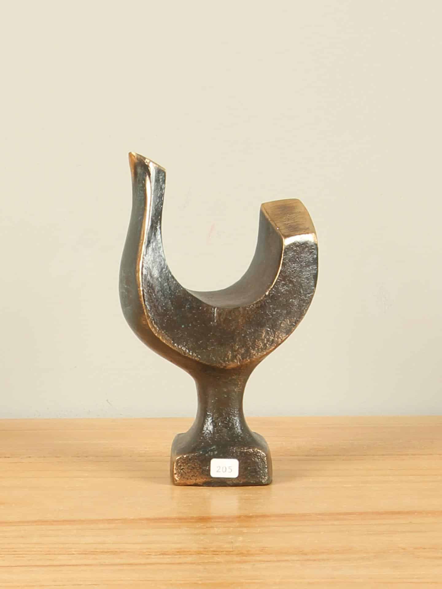Bronzen beeld Haan, 15 cm.