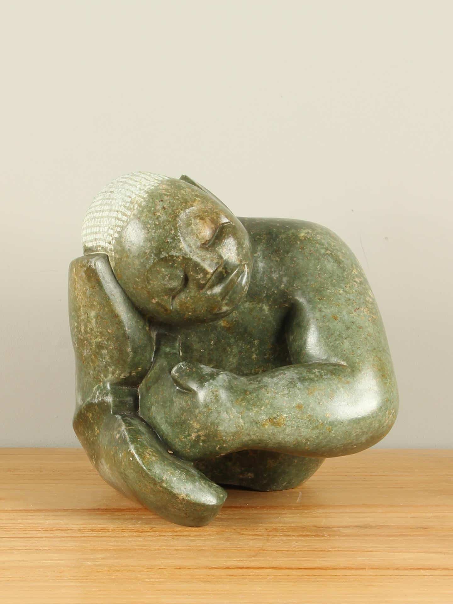 Natuursteen uit Zimbabwe Huddled, 28 cm