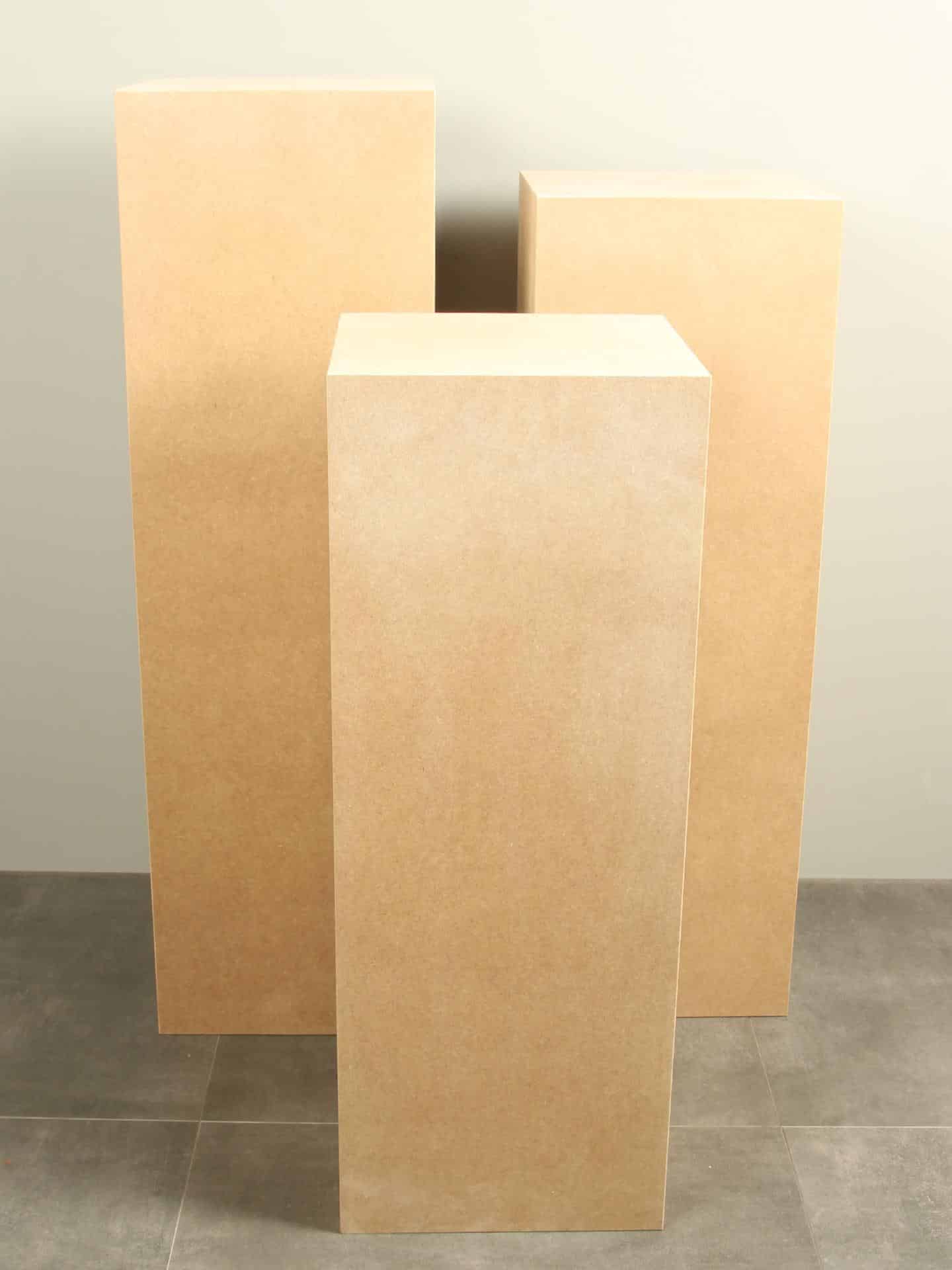 traagheid overhead Onheil Sokkel onbehandeld MDF 90x30x30 cm. - Beeldenmarkt