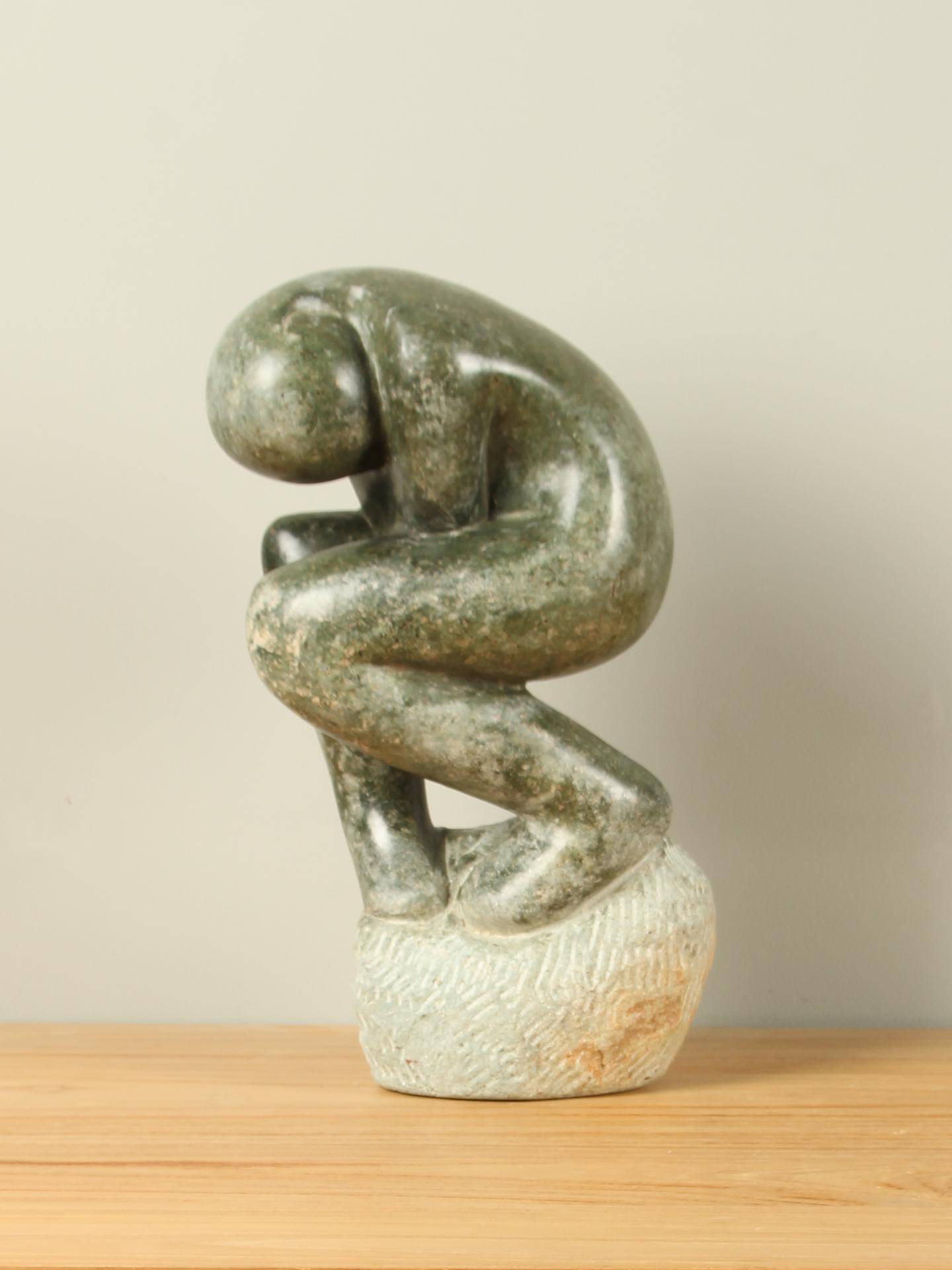 Zimbabwaans ornament Thinking nr. 2, 34 cm