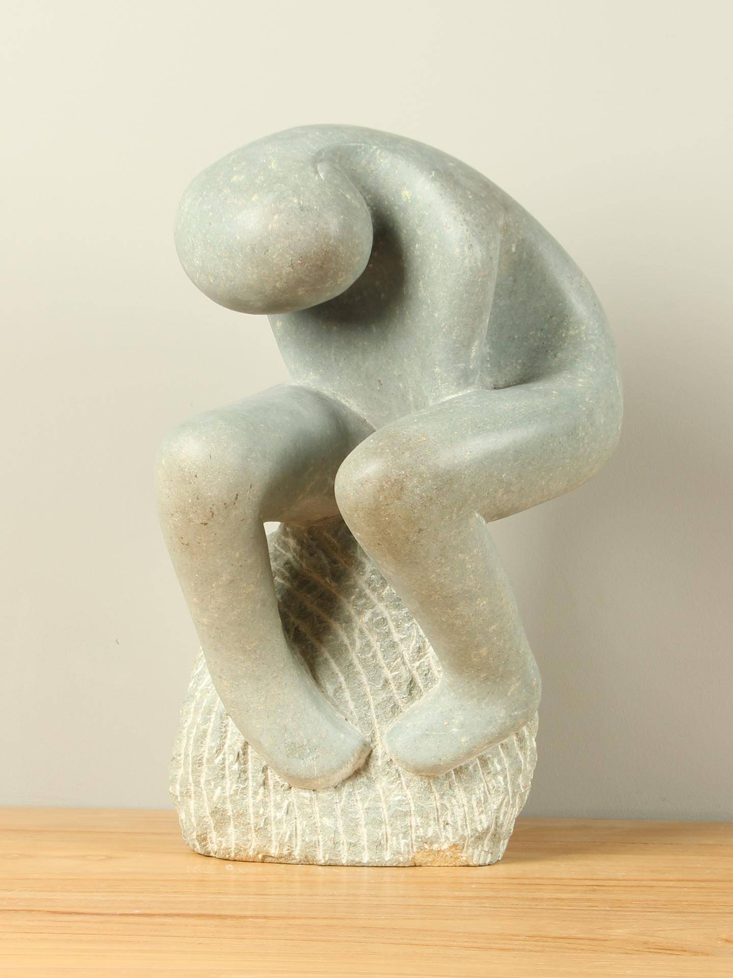 Zimbabwaans ornament Thinking nr. 3, 40 cm