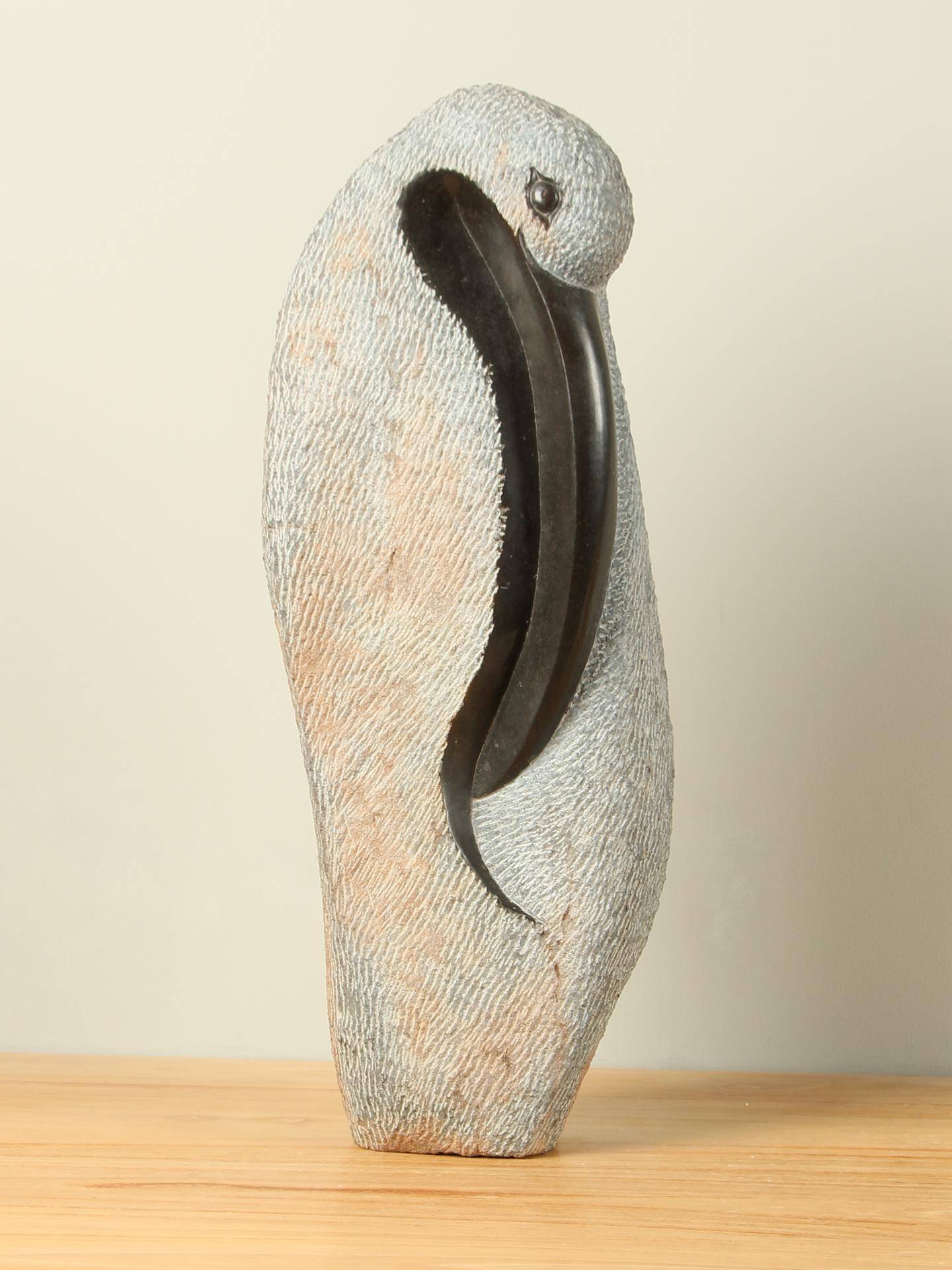 Zimbabwaans ornament Stork, 47 cm
