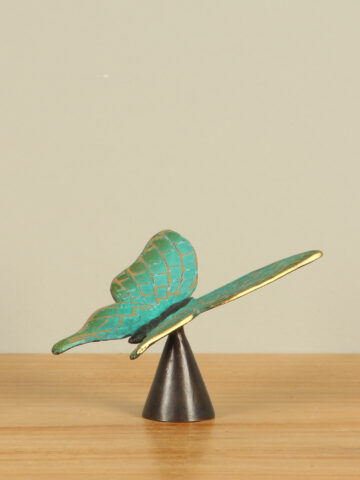 Asbestemming bronzen vlinder groen, 8 cm