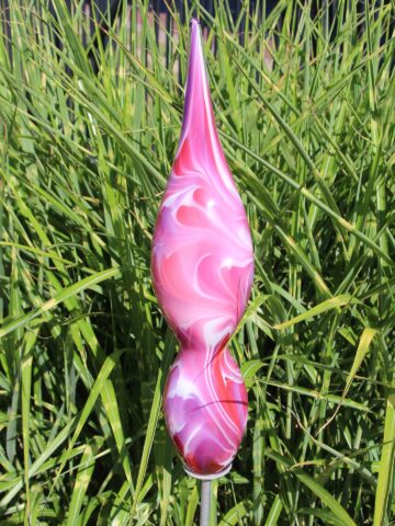 Tuinprikker glas Atlas, roze 462