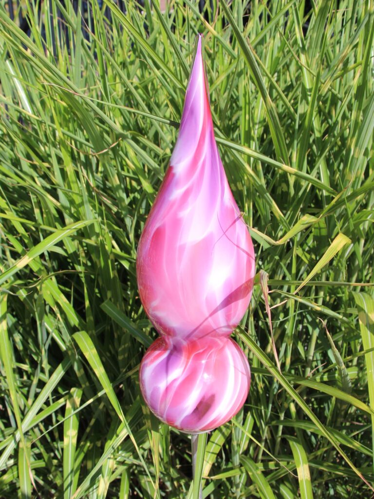 Tuinprikker glas Jupiter, roze 461