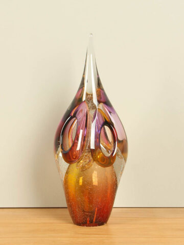 Obelisk bruin/roze/geel, 30 cm