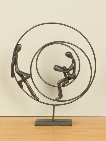Metalen beeldje Cirkels, 23 cm