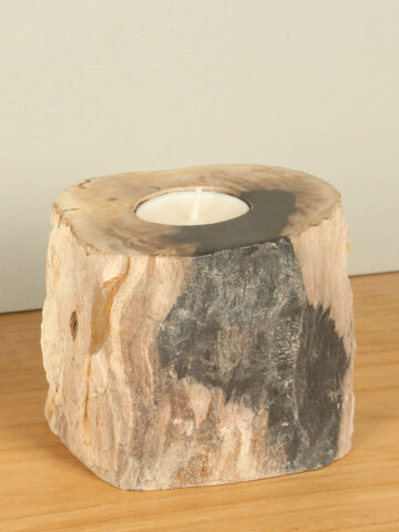 Waxinelichtje versteend hout nr. 1