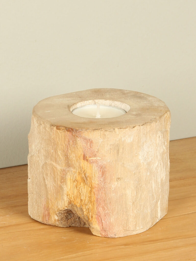 Waxinelichtje versteend hout nr. 3
