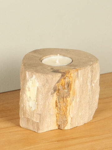 Waxinelichtje versteend hout nr. 8