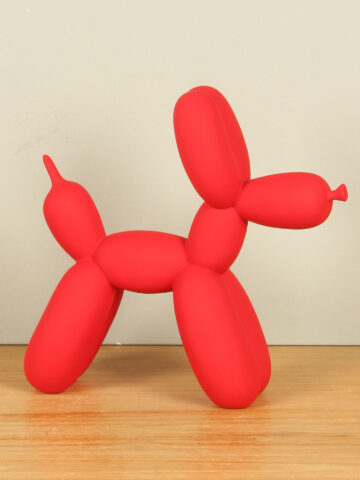 Ballonhondje rood, 23 cm.