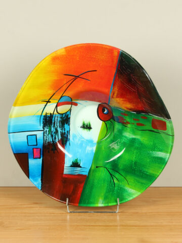 Glazen schaal Primaire kleuren Ø49