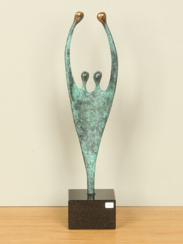 Bronzen sculptuur Gezin, 32 cm
