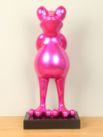 Decoratie Kikker roze, 66 cm