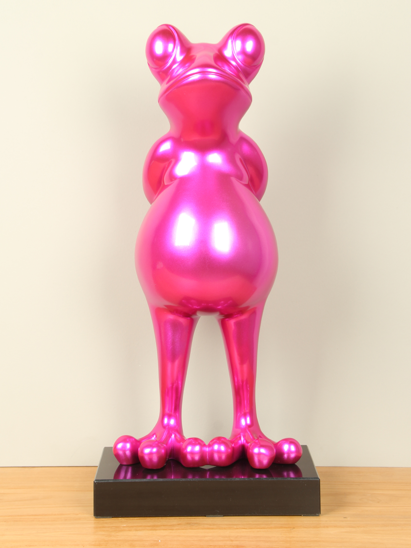 Decoratie Kikker roze, 66 cm
